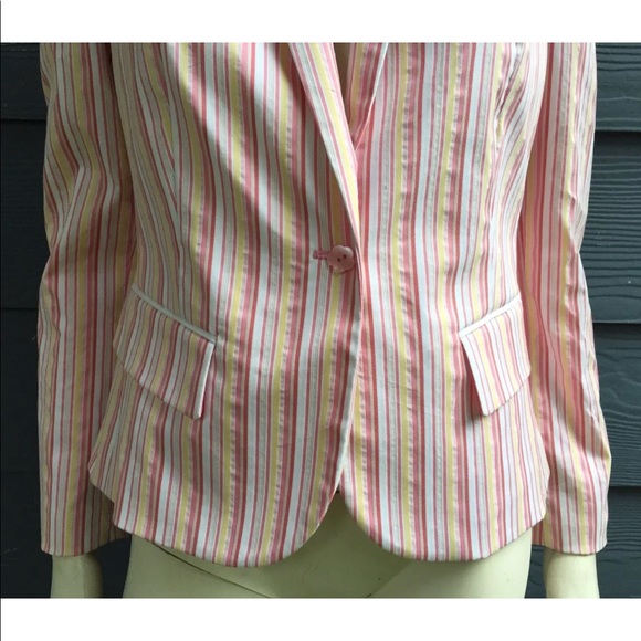 Apostrophe Blazer Multicolor Lined Stretch Sz 8 - Picture 3 of 8
